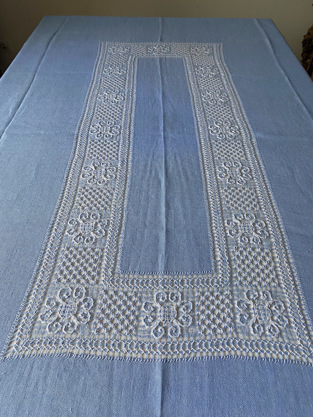 Vintage Embroidered Linen Tablecloth - SOLD - Image 5