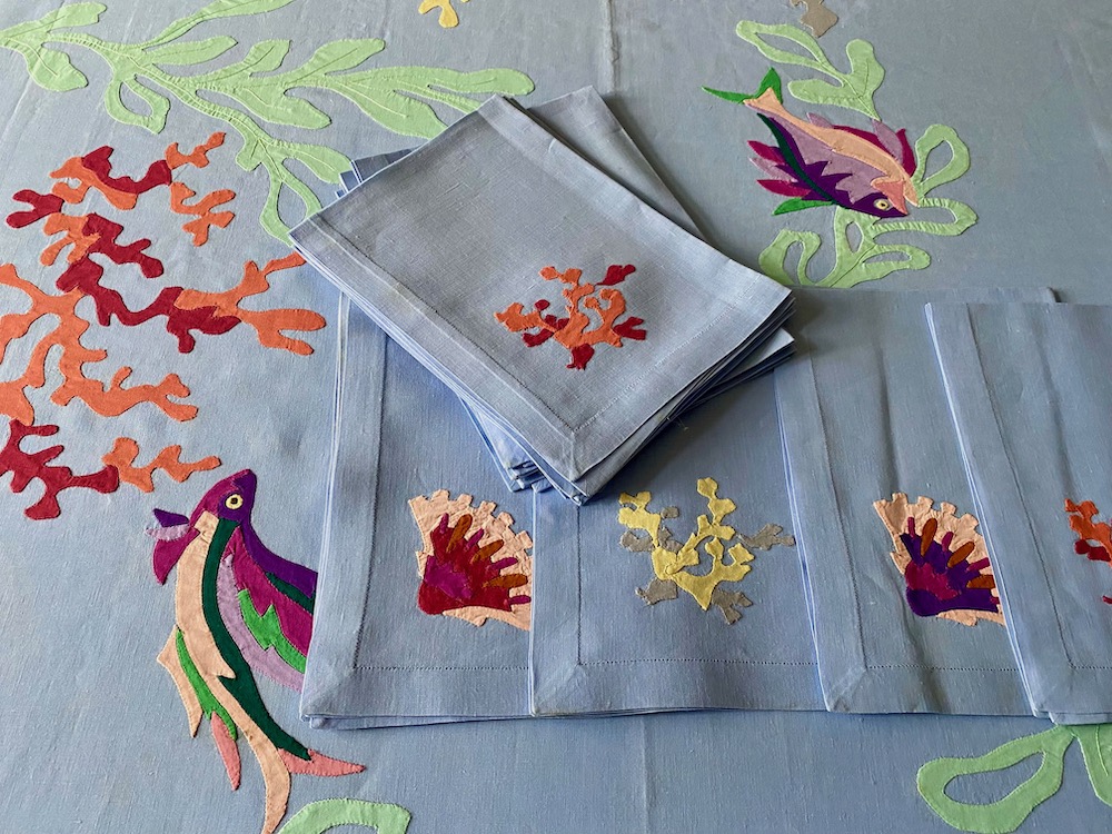 Rare Magnificent Vintage Porthault Table Linen Set - SOLD - Image 2