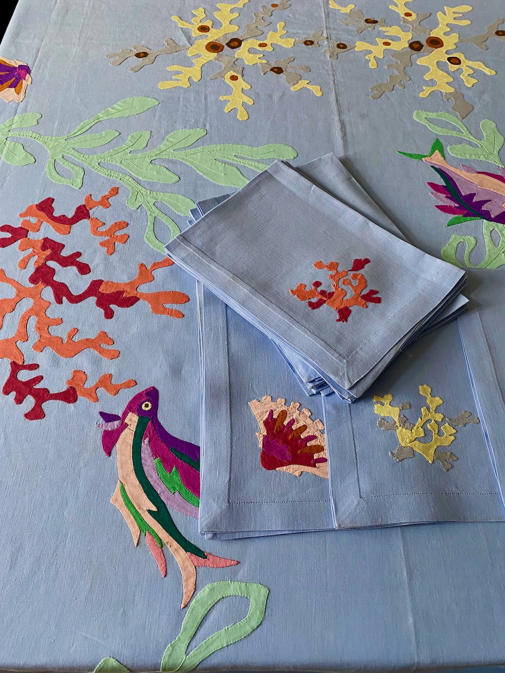 Rare Magnificent Vintage Porthault Table Linen Set - SOLD - Image 3