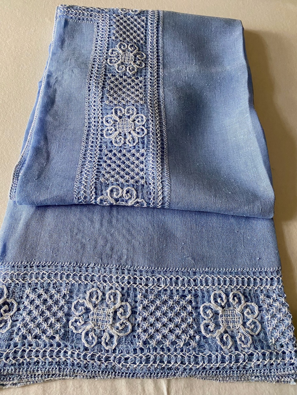 Vintage Embroidered Linen Tablecloth - SOLD - Image 4