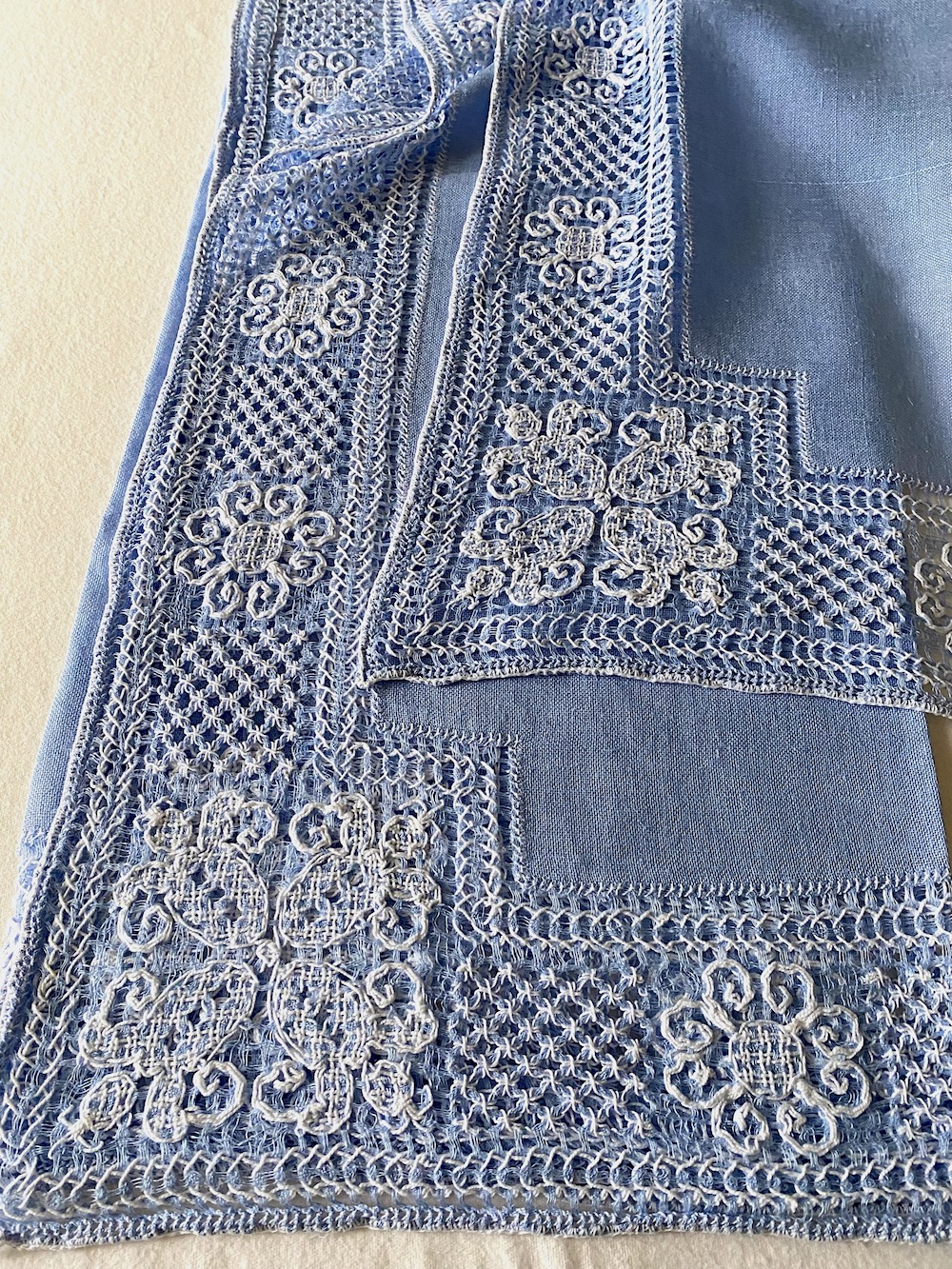 Vintage Embroidered Linen Tablecloth - SOLD - Image 2