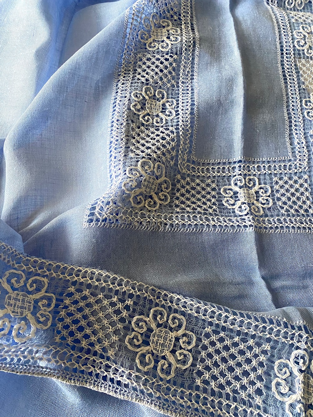 Vintage Embroidered Linen Tablecloth - SOLD - Image 3