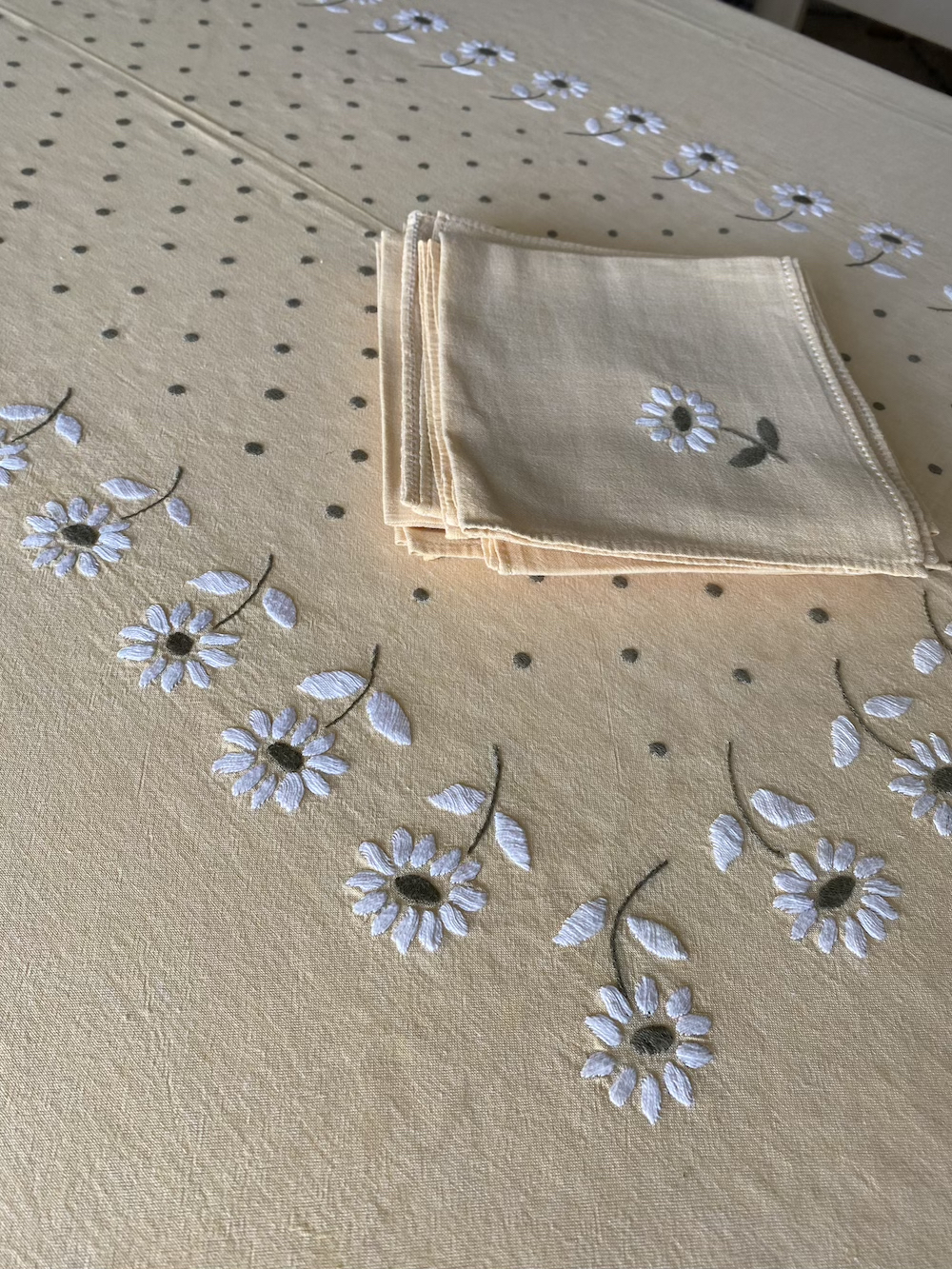 Vintage Italian Floral Tablecloth Set - SOLD - Image 2