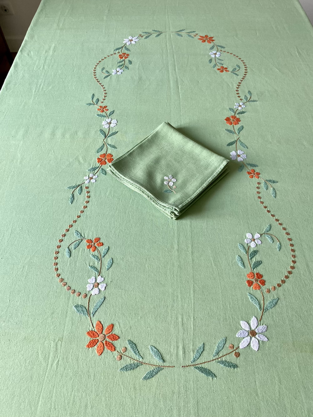Vintage Hand Embroidered Linens Set - Image 5