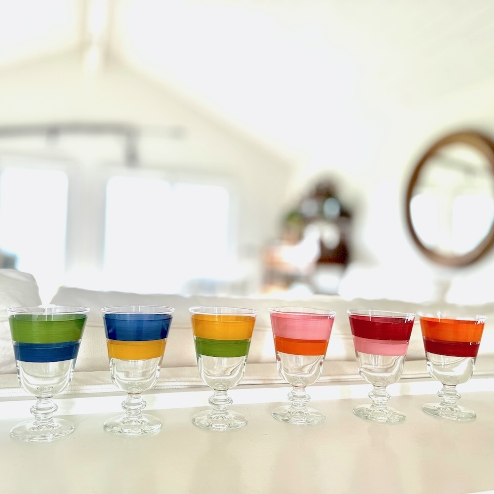 Portofino wine glasses via Quintessence