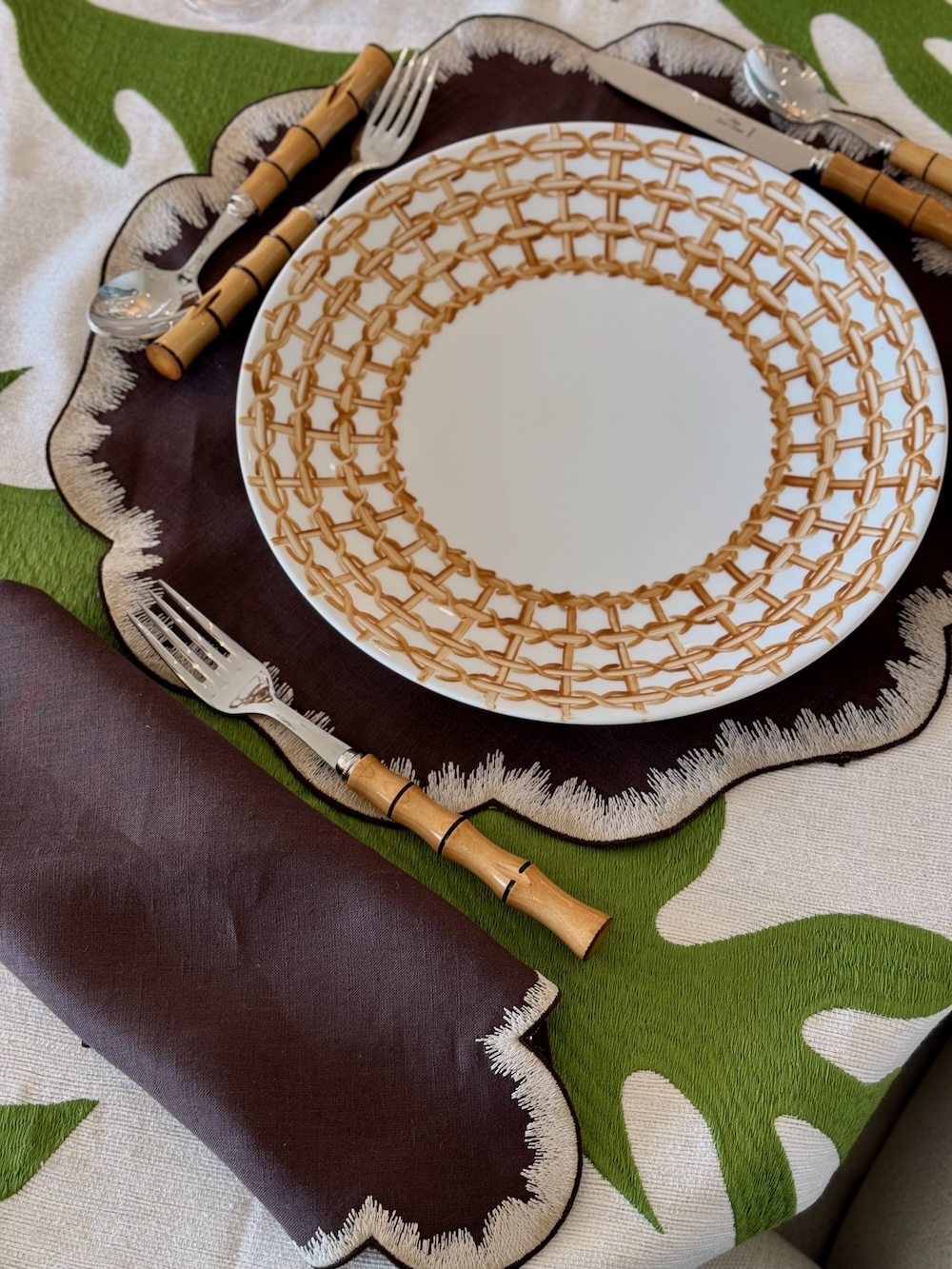 Feather Placemat - Brown - Image 2