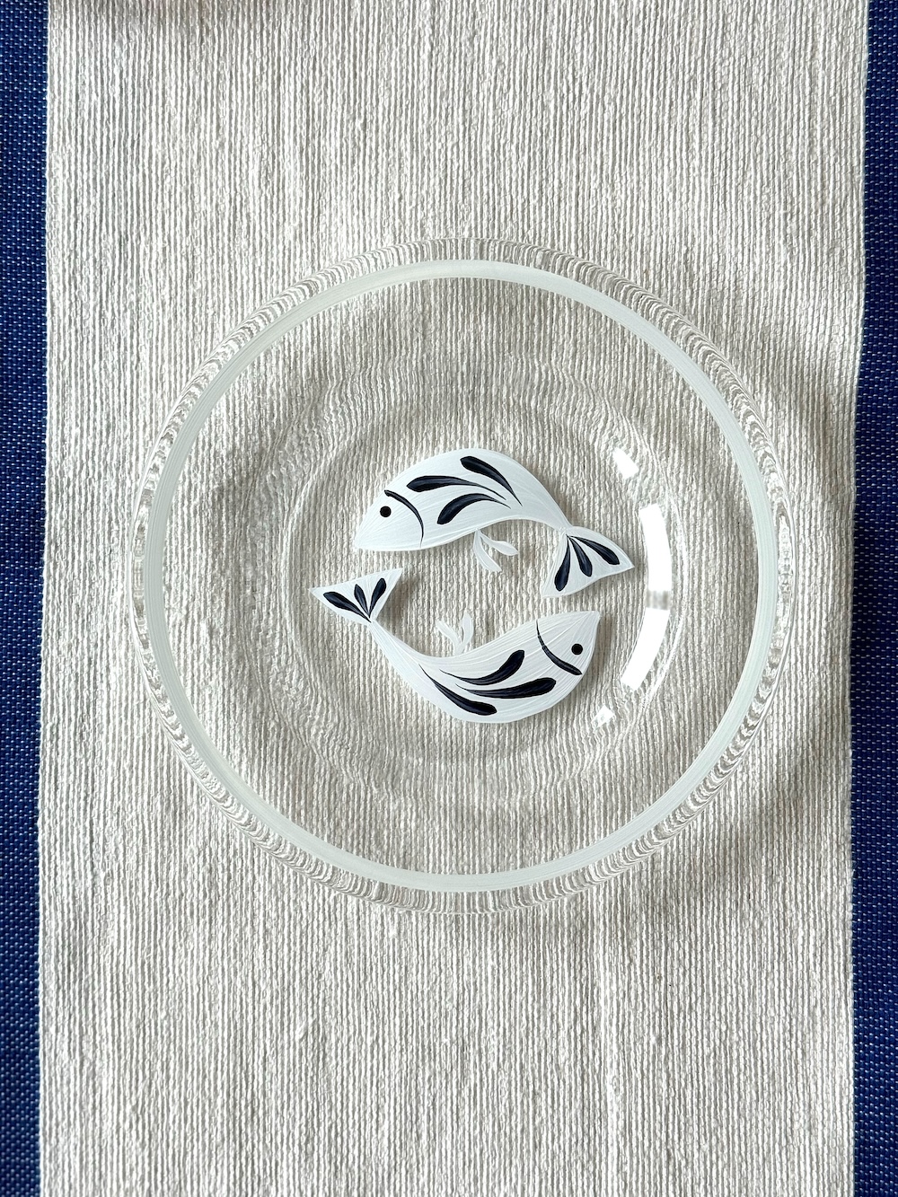 Sea Life Glass Canapé / Bread Plates - Set of 6 - Image 4