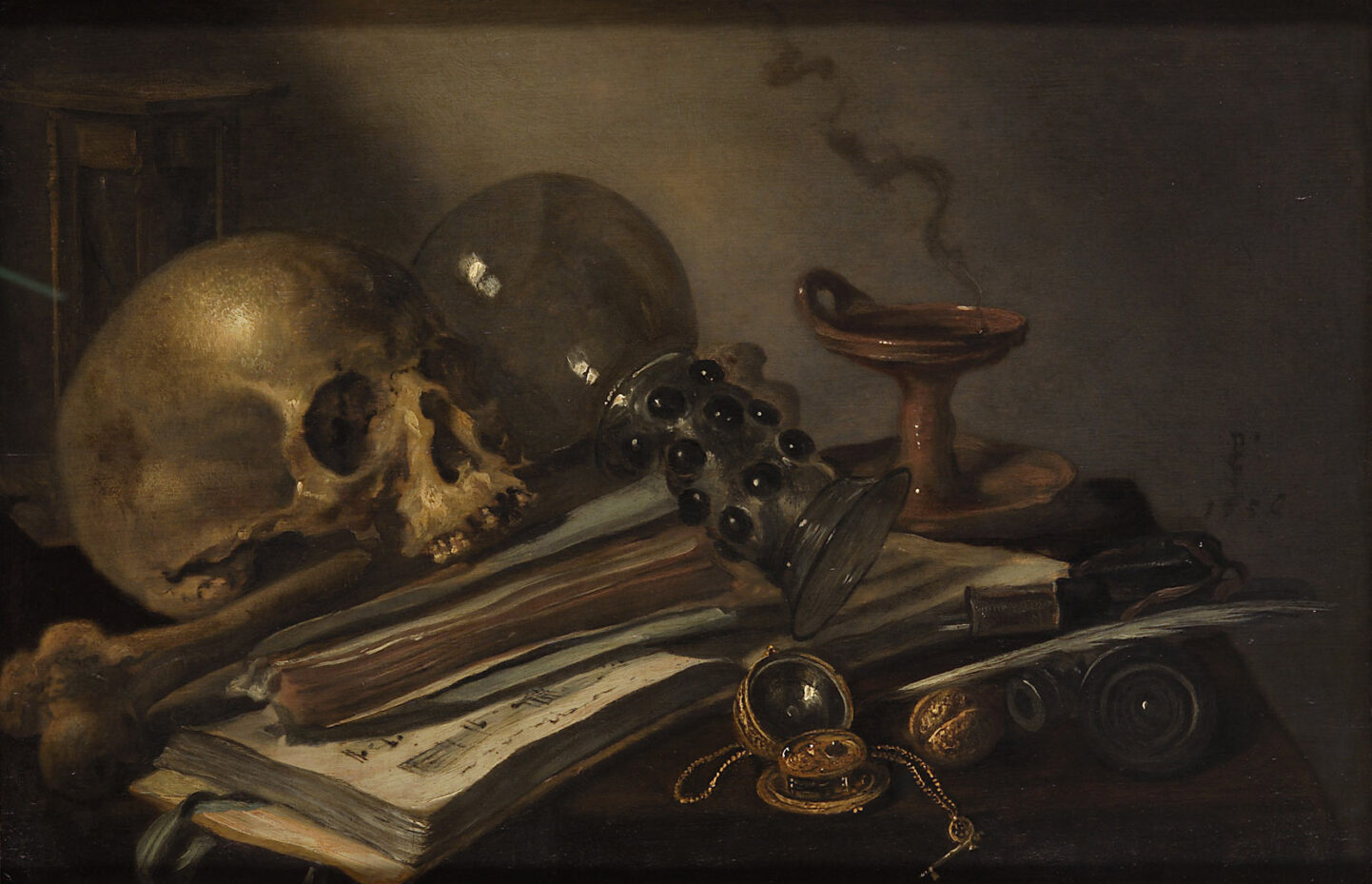 Pieter Claesz (1597/98–1660), Vanitas Still Life, 1656 via Quintessence