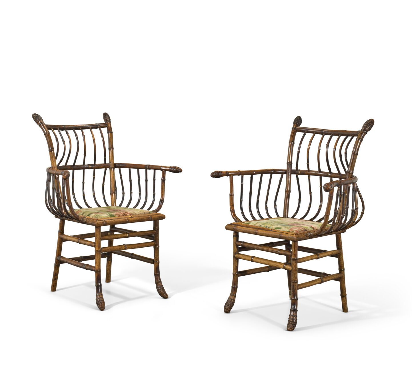 bamboo armchairs at Jeanne-Marie de Broglie auction at Christie's via Quintessence