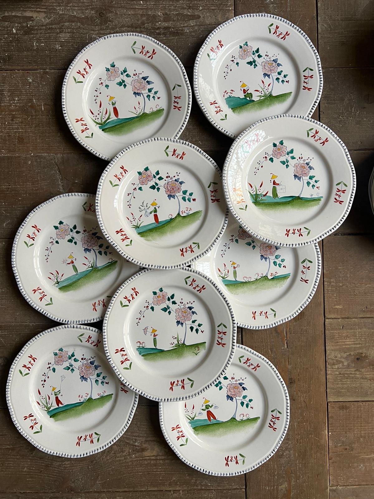 Chinese Garden plates via Quintessence
